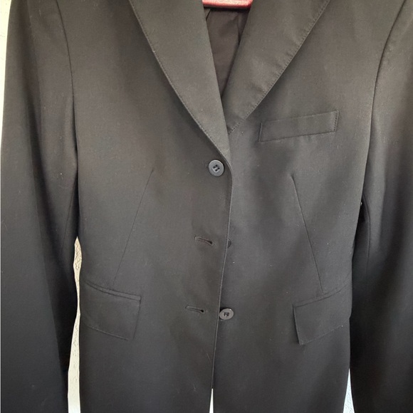 The Limited Stretch Black Blazer Size S Fitted Career Jacket 3 Button Tailored - Picture 5 of 15
